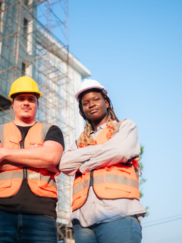 Portrait of architect and engineer with experience in multi-story building construction